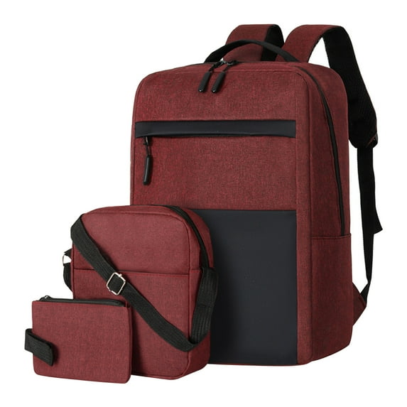HBBKVI 3 Pcs Backpack Set, Fashion Three-piece Backpack Backpack Male Business Usb Charging Laptop Bag High-capacity Bag