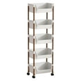 thumbnail image 1 of HBBKVI 3 Tier Rolling Cart Storage Rack Multi Layer Storage Cart Mobile Storage Rack with Wheels Easy Assembly Suitable for Living Room Bedroom Restroom Kitchen Organizers, 1 of 6