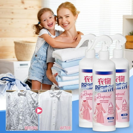 HBBKVI 300ml Wrinkle Remover Spray No-Iron Solution for Suits Silk and Linen