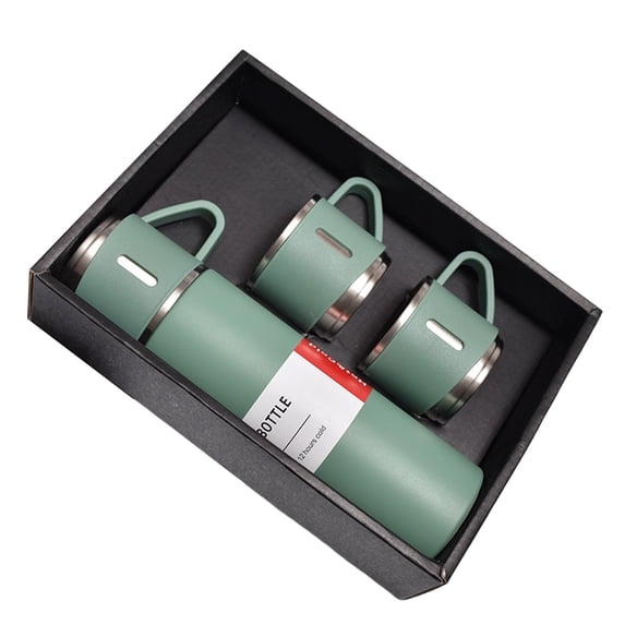 HBBKVI 304 Stainless Steel Vacuum Insulated Cup Set, One Cup Three Lids Configuration, Efficient Spill-Proof Design for Office Indoor Outdoor Use