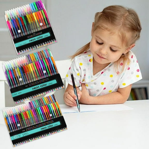 HBBKVI 36 Pcs Pens Set, Gradient Color Highlighter Pen 10ml Non Bleeding Highlighter Eye Protection Marker Pen Painting Pen Gel Pen Colored Pencils