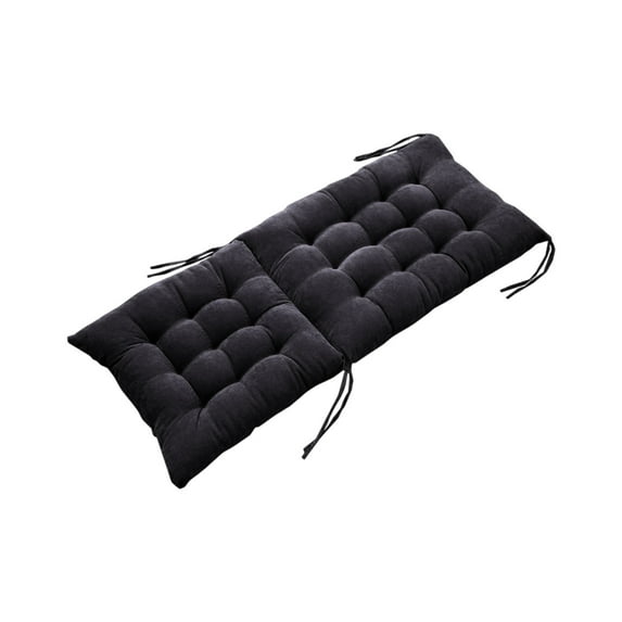 HBBKVI 39" × 18" Thickened Seat Cushion, Tufted Seat Cushion for Rocking Chair Bench Porch Swing, Breathable Patio Chair Cushions Black
