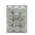 thumbnail image 1 of HBBKVI 24 Pcs Shatterproof Plastic Christmas Ball Ornaments, 1.2" Glitter Hanging Decorations for Christmas Tree, White, 1 of 4