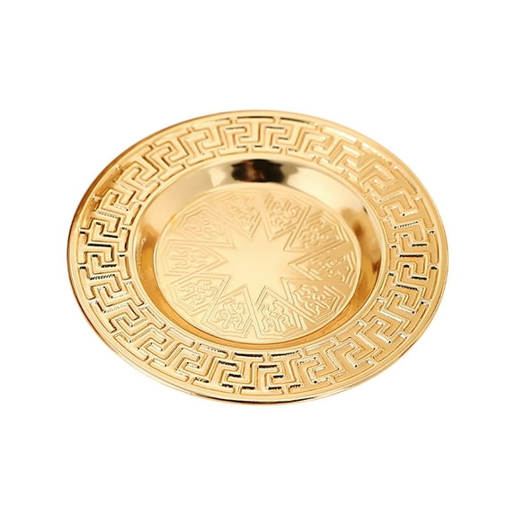 HBBKVI 4" European Style Plates, Metal Dessert Plates for Cake Fruit Salad