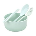 thumbnail image 1 of HBBKVI 4-Piece Dinnerware Set with Bowl, Spoon, Chopsticks and Fork - Durable Plastic Tableware for Home, Office & Picnic - Dishwasher Safe, 1 of 5