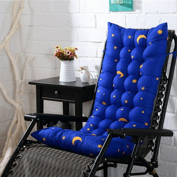 HBBKVI 43" × 20" Rocking Chair Cushion, Tufted Seat Cushion for Rocking Chair Bench, Patio Chair Cushions Blue