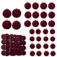 thumbnail image 1 of HBBKVI 46 Pcs Velvet Christmas Balls Flocked Christmas Tree Ornaments Plastic Balls Xmas Decorative Hanging Ornaments Christmas Tree Decoration, 1 of 5