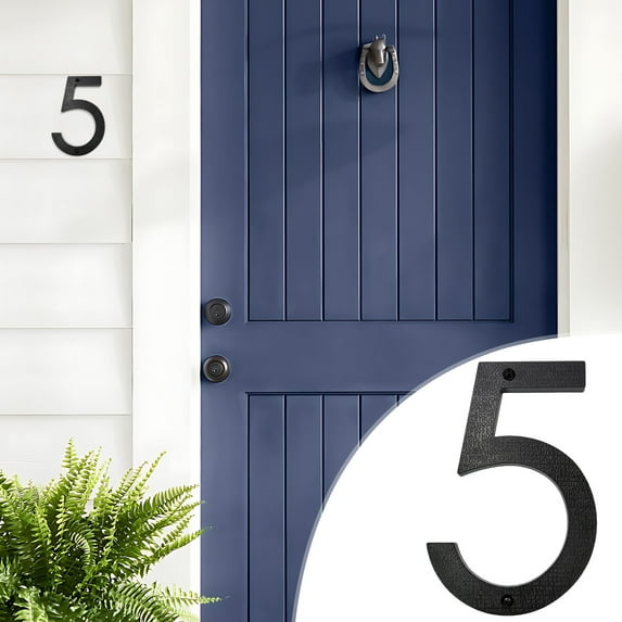 HBBKVI 5 Inch Modern Metal House Numbers Door Number House Address Letters and Numbers for Outside Signs