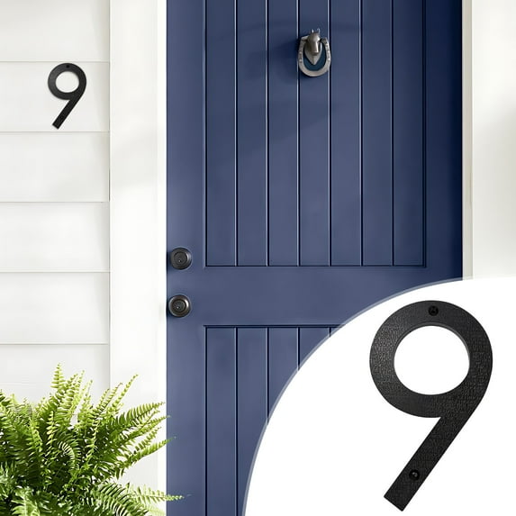 HBBKVI 5 Inch Modern Metal House Numbers Door Number House Address Letters and Numbers for Outside Signs