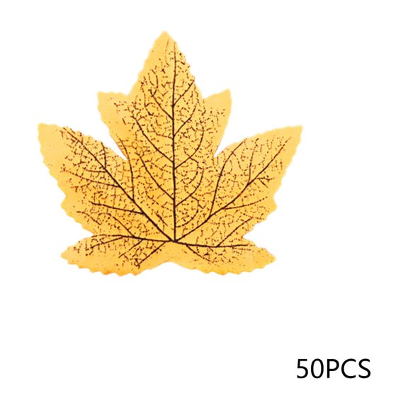 HBBKVI 50 Pcs Cloth Maple Leaves Decorations Simulated Maple Leaf Fall Classroom Decoration Maple Leaf Halloween Party Decoration Maple Leaf 50pcs