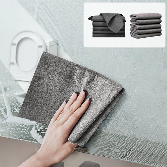 HBBKVI 5pcThicken Magical Cleaning Cloths Microfiber Miracles Cleaning Cloth No Streaks Reusable for Kitchens Glass Cars
