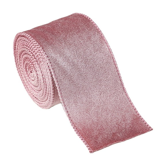 HBBKVI 6.6ft Christmas Ribbon, Pink Ribbon for Wedding Gift Wrapping, Ribbons for Crafts Flower Bouquet Wreath