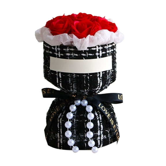 HBBKVI 6in Artificial Rose Bouquet Rose Simulation Flowers Mini Bouquet Valentines Day Gift to Send Girlfriend Birthday Wedding Companions Gift