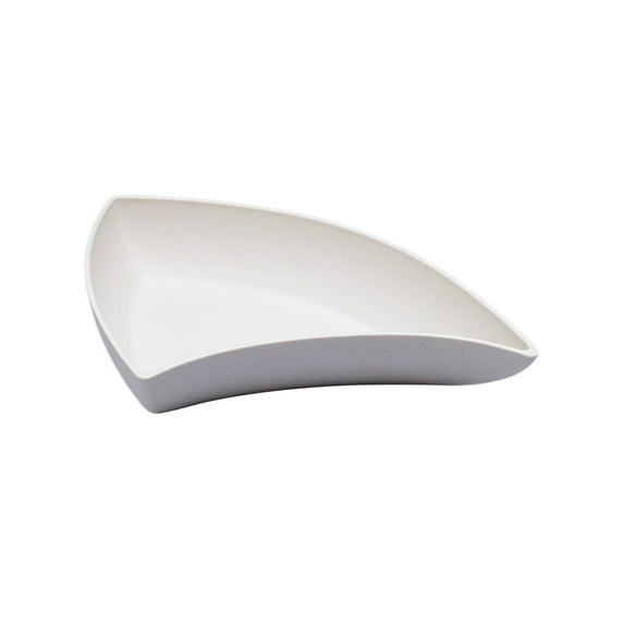 HBBKVI 7" × 8" Triangular Sail Shaped Plates, Plastic Plates for Cake Salad Fruit, White