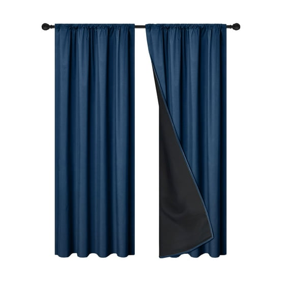 HBBKVI 79x39 Inch Rod Pocket Blackout Curtains Polyester Pongee Rod-Pull Light-blocking Curtains Living Room Sun-Blocking Curtains Heat-Insulating and Soundproof Curtains