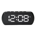 thumbnail image 1 of HBBKVI Alarm Clock, Voice Controlled Dual Alarm Digital Clock for Bedroom Living Room, Dimmable Snooze Digital Clock, White, 1 of 7