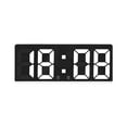 thumbnail image 1 of HBBKVI Alarm Clock, Voice Controlled Dual Alarm Digital Clock for Bedroom Office, 5-Level Brightness Snooze Digital Clock, White, 1 of 7