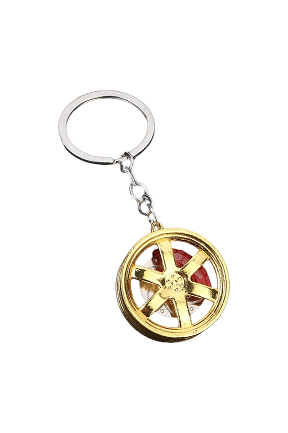 Alloy Car Wheel Keychain Male and Female Small Gift Pendants Car Keychain Alloy Car Wheel Keychain Tire Rim Keychain Car Parts Model Key Chains Car Keyring Pendant