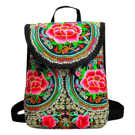 HBBKVI Backpack, Ethnic Style Bag Embroidered Small Backpack Yunnan Embroidered Bag Embroidered Shoulders Bag