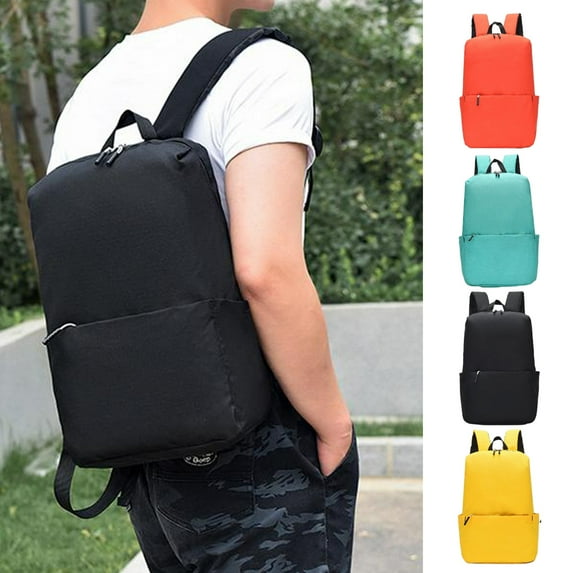 HBBKVI Backpack, Solid Color Small Backpack - Men's and Women's Casual Shoulder Bag - Outdoor Travel Backpack - Large Capacity