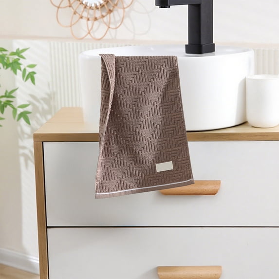 HBBKVI Bath Towel, 100% Cotton, Ultra Soft and Highly Absorbent, Thickened Design, 13x30 Inch, for Bathroom, Gym, Travel, Home, Brown