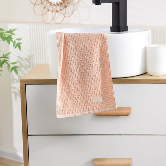 HBBKVI Bath Towel, 100% Cotton, Ultra Soft and Highly Absorbent, Thickened Design, 13x30 Inch, for Bathroom, Gym, Travel, Home, Orange