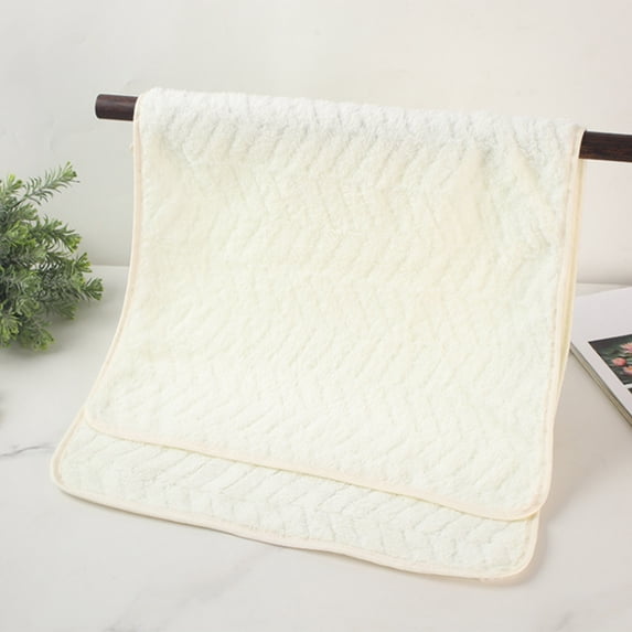 HBBKVI Bath Towel Microfiber Soft Absorbent Thick Quick Dry 55.1x27.5 Inch for Bathroom Gym Travel White