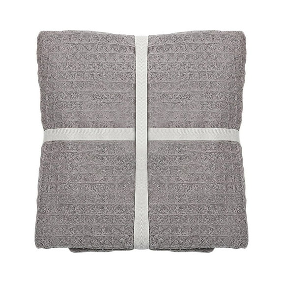 HBBKVI Bath Towel Microfiber Super Absorbent Quick Dry Breathable Antimicrobial Waffle Pattern 28x55 Inch for Bathroom Gym Beach Spa Swimming Pool Dark Gray