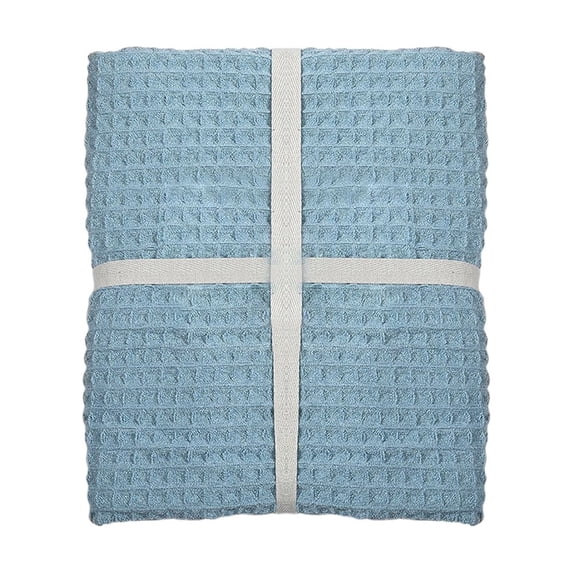 HBBKVI Bath Towel Microfiber Super Absorbent Quick Dry Breathable Antimicrobial Waffle Pattern 28x55 Inch for Bathroom Gym Beach Spa Swimming Pool Light Blue