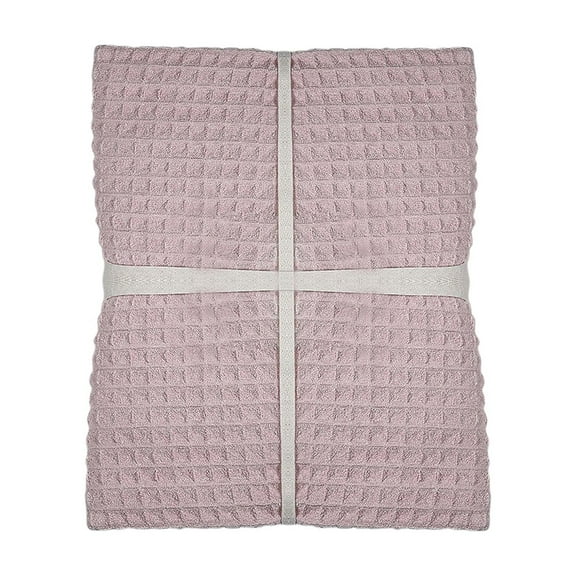 HBBKVI Bath Towel Microfiber Super Absorbent Quick Dry Breathable Antimicrobial Waffle Pattern 28x55 Inch for Bathroom Gym Beach Spa Swimming Pool Pink