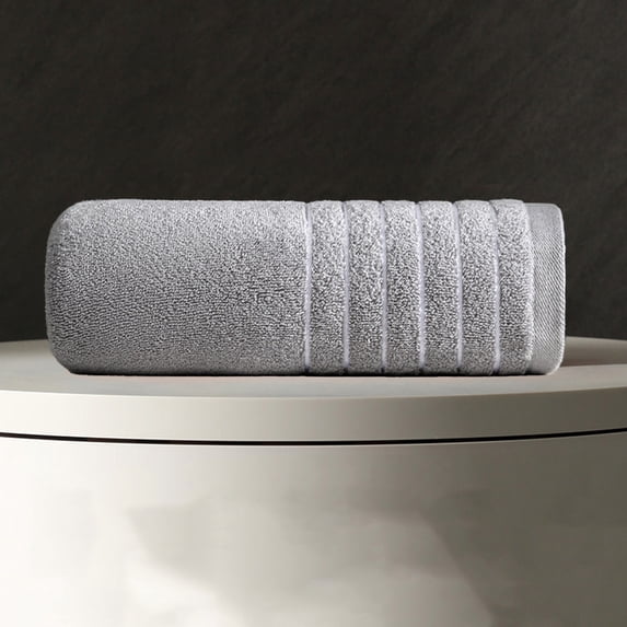 HBBKVI Bath Towels Soft Highly Absorbent Quick Dry 29x14 Inch Stripe for Bathroom Gym Travel Spa Gray