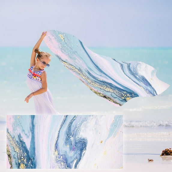 HBBKVI Beach Towel 30" × 60", Abstract Art Pool Towels for Adults, Large Super Absorbent Sand Free Quick Dry Towels