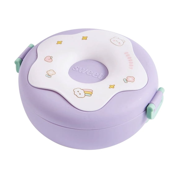 HBBKVI Bento Box Border Bento Box Sealed Fruit Box Salad Box Work Microwave Lunch Box Chopsticks Dip Container Cute Bento Lunch Box 33.8oz Leak-Proof Bento Box