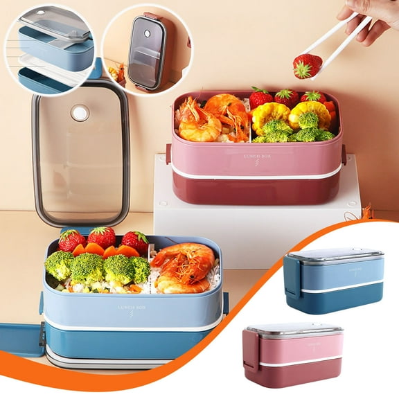 HBBKVI Bento Box Border Bento Box Sealed Fruit Box Salad Box Work Microwave Lunch Box Chopsticks Dip Container Cute Bento Lunch Box 40.6oz Leak-Proof Bento Box