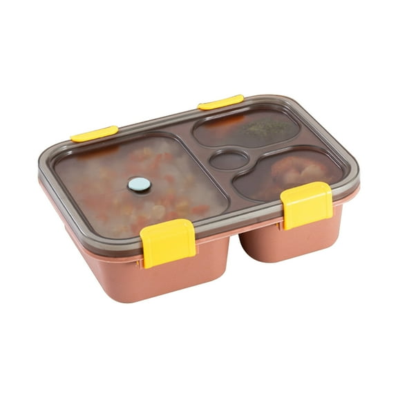 HBBKVI Bento Box Divided Bento Snack Box, 3 Compartments Reusable Meal Prep Lunch Containers for Adults, Food Storage Containers for Work Travel 33.8oz Leak-Proof Bento Box