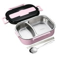 thumbnail image 1 of HBBKVI Bento Box Lunch Box 304 Stainless Steel Compartment Lunch Box Thickened Insulation Heating Fast Food BoxWork Travellers Lunch Box 47.3oz Leak-Proof Bento Box, 1 of 8