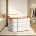 thumbnail image 1 of HBBKVI Blanket Storage Bags with Lids, Large Capacity Storage Containers for Clothes Bedding Pillow Quilt, Bedroom Living Room Closet Organizer, 1 of 6