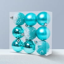 HBBKVI Blue 2.4" Christmas Balls Christmas Tree Decoration Ornaments Shatterproof Hanging Balls for Birthday Halloween Holiday Wedding Decorations Set of 9pcs