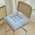 thumbnail image 1 of HBBKVI Blue Velvet Chair Cushion, Thick Soft Seat Cushion with Non-Slip Bottom for Office Chair, Car Seat, Sofa, 18x18 Inch, Washable Cover, Multiple Colors, 1 of 6