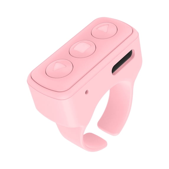 HBBKVI Bluetooth Camera Remote for Phone, Short Video Page Turner & Selfie Clicker, Wireless Bluetooth Button for Photo Taking, Rechargeable, Black/White/Pink