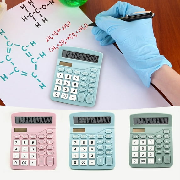 HBBKVI Calculator-Power Handheld Desk Calculator with 12 Digit Large LCD Display for Students & Kids