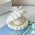 thumbnail image 1 of HBBKVI Candles, Seashell Shaped Scented Candle for Banquet Party Home Decor, Single Wick Gift Candle White, 1 of 6