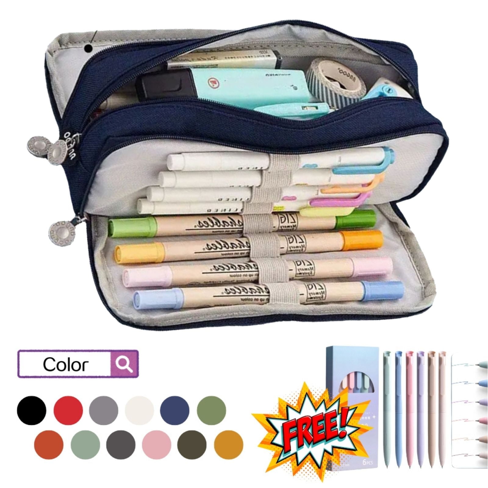 Puckator Barks Dog Canvas Pencil Case - School Equipment - Pencil Case