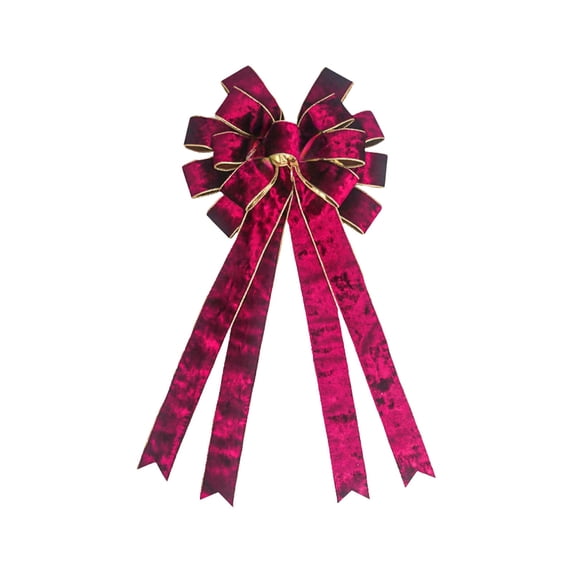HBBKVI Velvet Christmas Bows, Oversized 25x11 Inch, Red, for Tree Wall Gift Decor