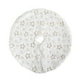 thumbnail image 1 of HBBKVI Christmas Decor Christmas Tree Skirt White Classic Tree Skirt Desktop Christmas Tree Decoration Christmas Xmas Holiday Gift, 1 of 2