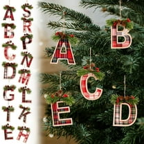 HBBKVI Christmas Tree Decorations Personalized Monogram Christmas Ornaments Christmas Decorations Xmas Tree Hanging Decor Christmas Initial Letters Ornaments
