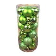 thumbnail image 1 of HBBKVI 2.4 Inch Shatterproof Plastic Christmas Ball Ornaments Green, 24Pcs Glitter Christmas Decorations for Tree and Home Party Decor, 1 of 5