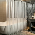 thumbnail image 1 of HBBKVI Clear PEVA Shower Curtain Liner Heavy Duty Waterproof Bathroom Shower Curtain with Hooks White Shower Curtain 71" x 71", 1 of 6