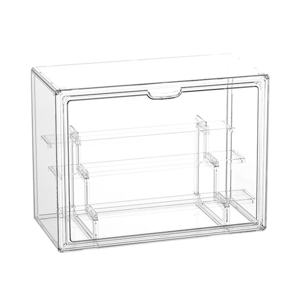 HBBKVI Clear Plastic Storage Box for Bags and Dolls Storage Box Full Transparent Large Bag Storage Artifact Storage Display Shelf Doll Storage Cabinet