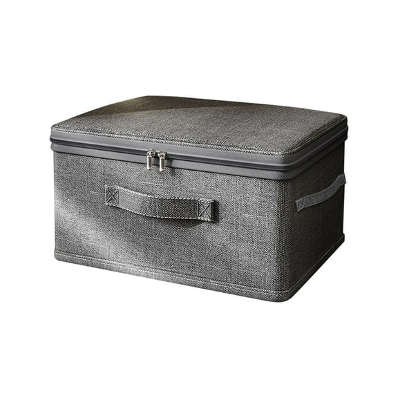 HBBKVI 6.6 Gallon Storage Box with Lid and Handle Bedroom Storage Box Collapsible Storage Bags Bedding Socks Underwear Storage Organizer Box